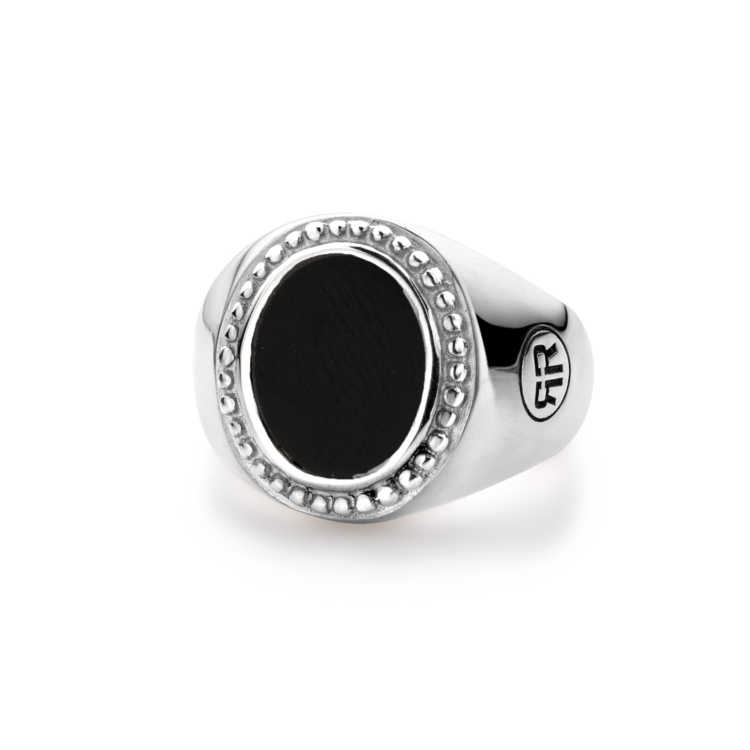 Ring Women Oval Onyx 56 (Ø 18) - 9 gr. 925