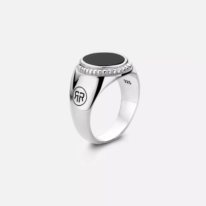 Ring Women Oval Onyx 56 (Ø 18) - 9 gr. 925