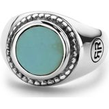 Rebel & Rose | Zilveren dames ring ovaal van vorm met turquoise steen