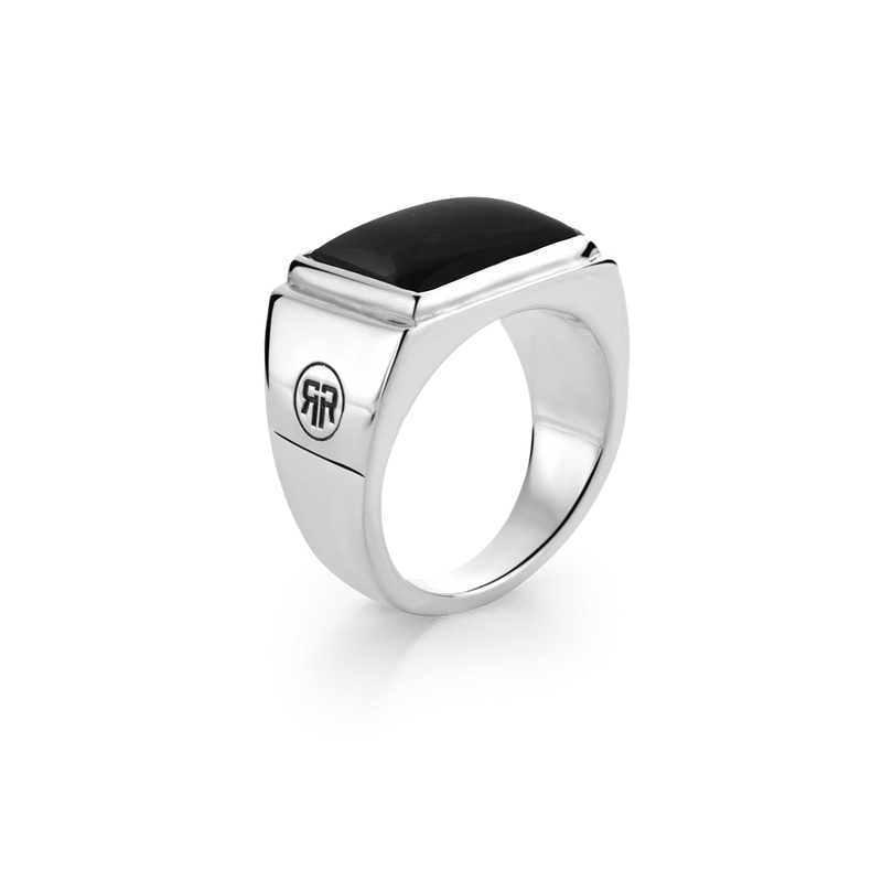 Ring Square Onyx Lowneck 63 (Ø20) - 13 gr. 925