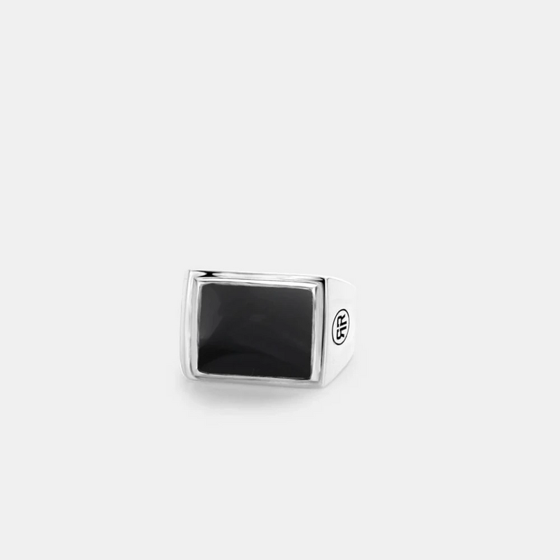 Ring Square Onyx Lowneck 63 (Ø20) - 13 gr. 925