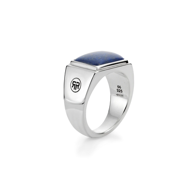 Ring Square Lapis Lowneck 63 (Ø20) - 13 gr. 925