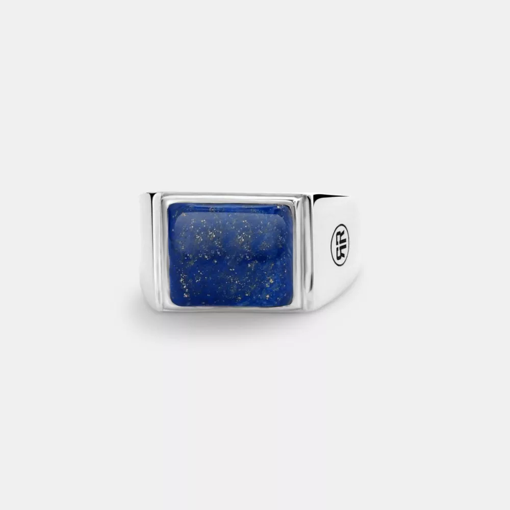 Ring Square Lapis Lowneck 63 (Ø20) - 13 gr. 925