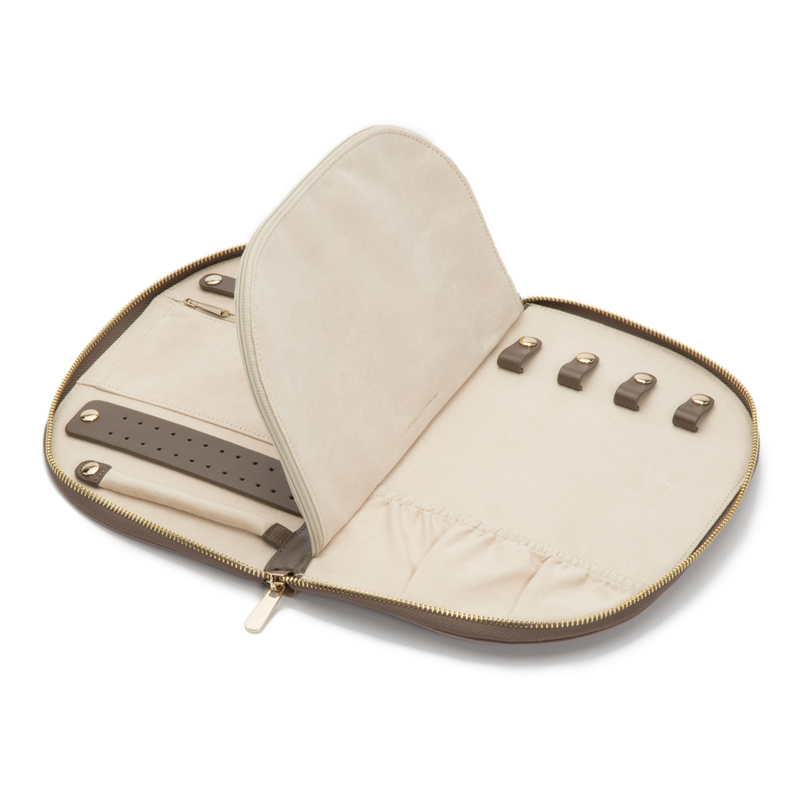 Wolf1834 | Beige platte sieraden etui | Zoe