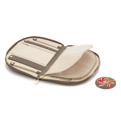 Wolf1834 | Beige platte sieraden etui | Zoe