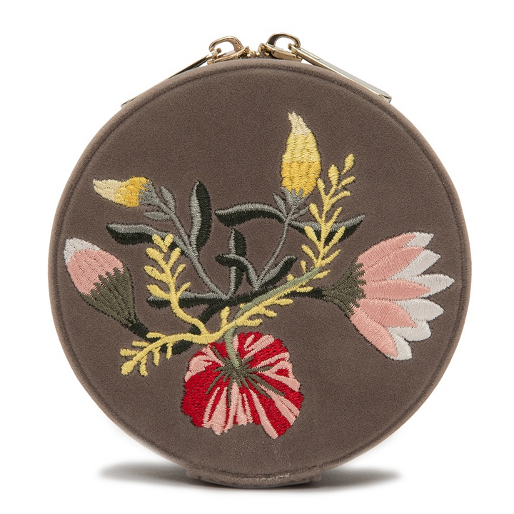 Wolf1834 | Beige rond sieradendoosje | Zoe