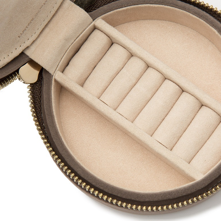 Wolf1834 | Beige rond sieradendoosje | Zoe