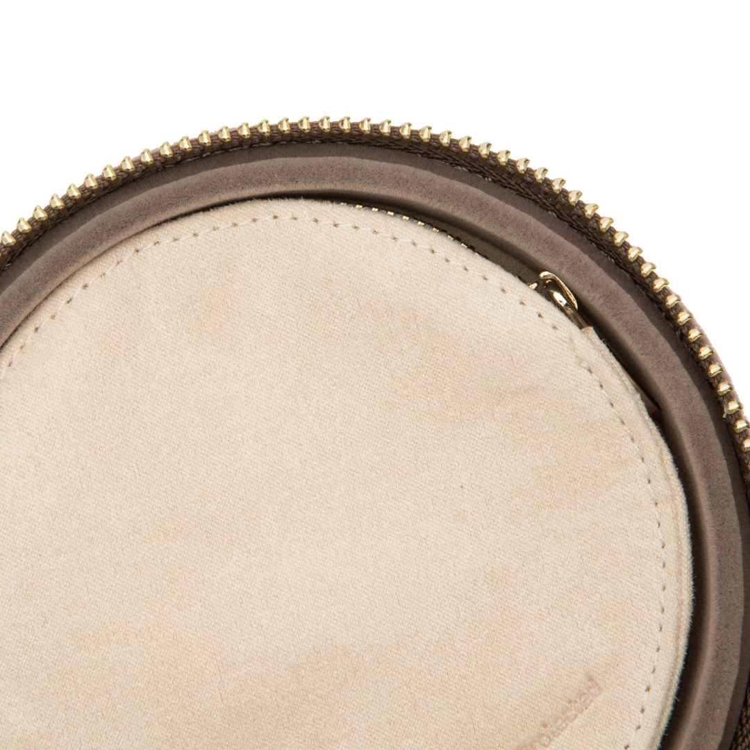 Wolf1834 | Beige rond sieradendoosje | Zoe