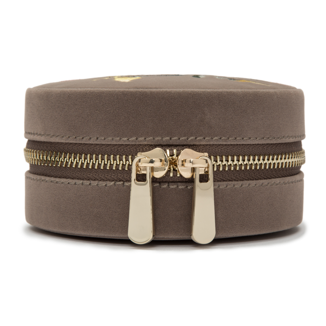 Wolf1834 | Beige rond sieradendoosje | Zoe