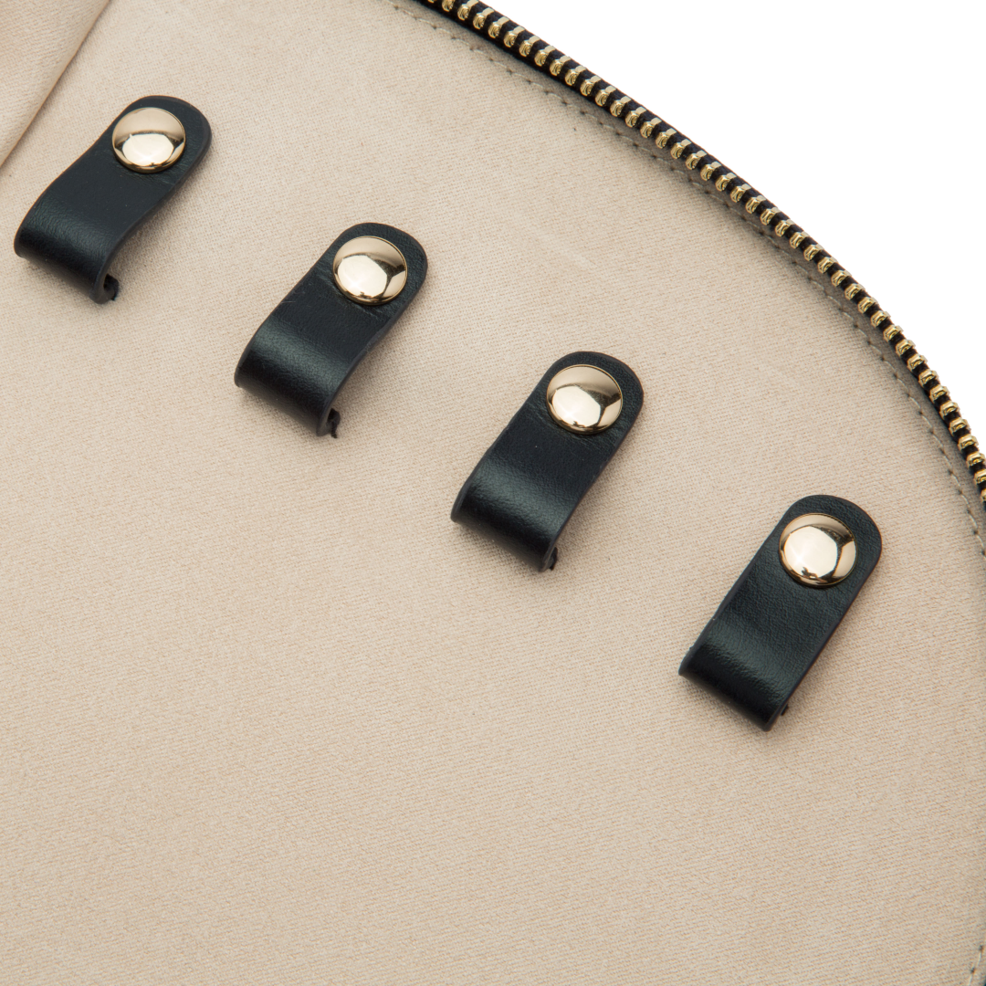 Wolf1834 | Donker blauw platte sieraden etui | Zoe