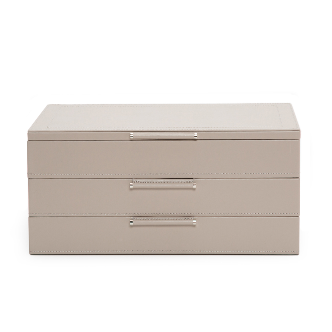 Wolf1834 | Lederen beige sieradendoos | Sophia