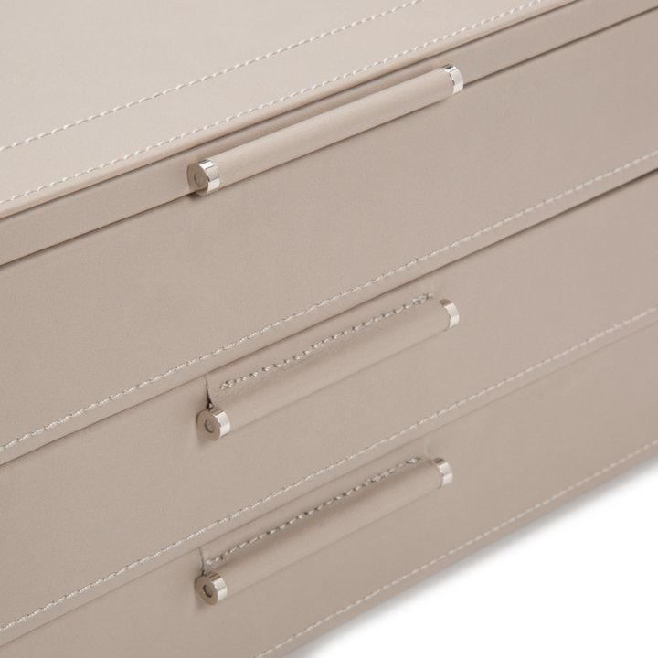Wolf1834 | Lederen beige sieradendoos | Sophia