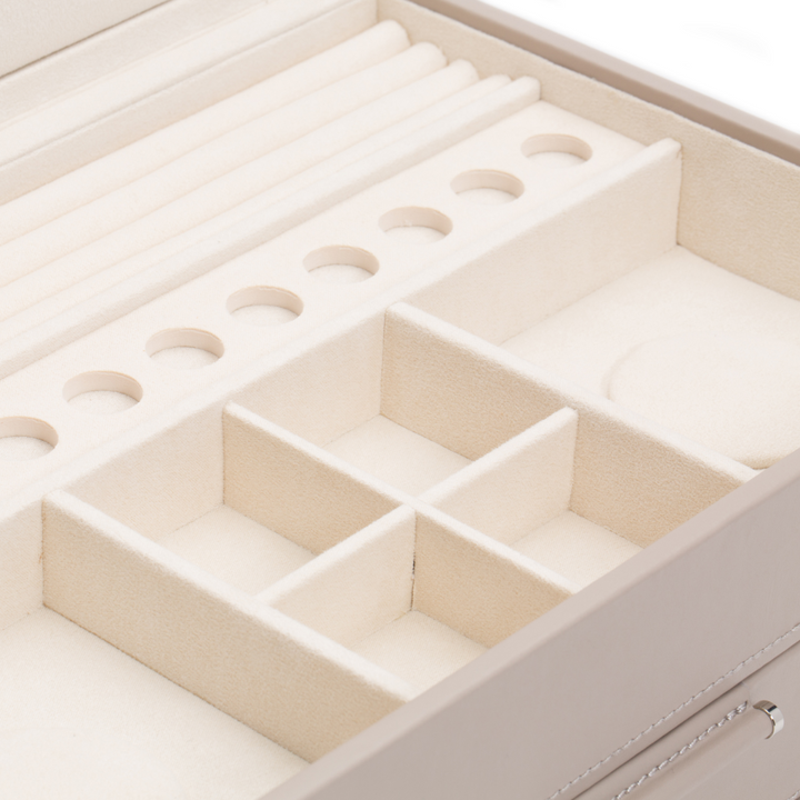 Wolf1834 | Lederen beige sieradendoos | Sophia