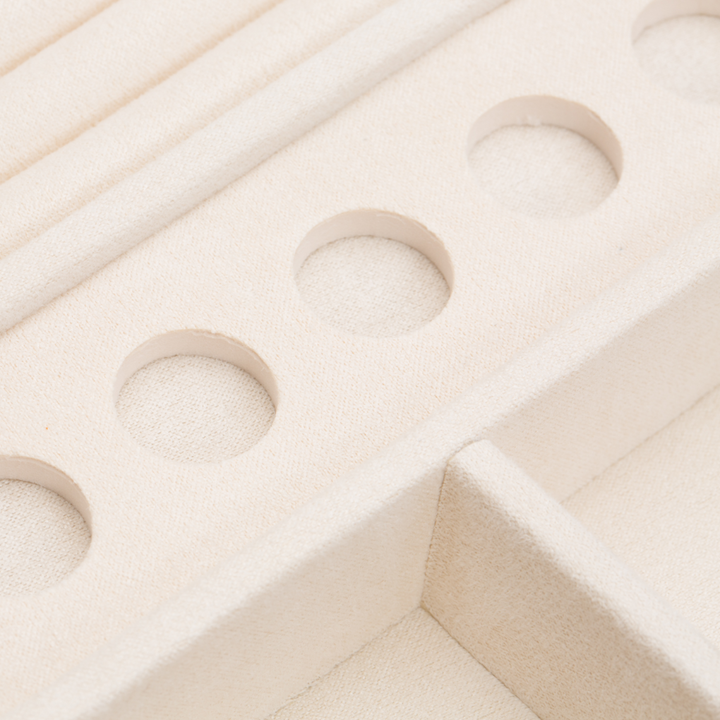 Wolf1834 | Lederen beige sieradendoos | Sophia