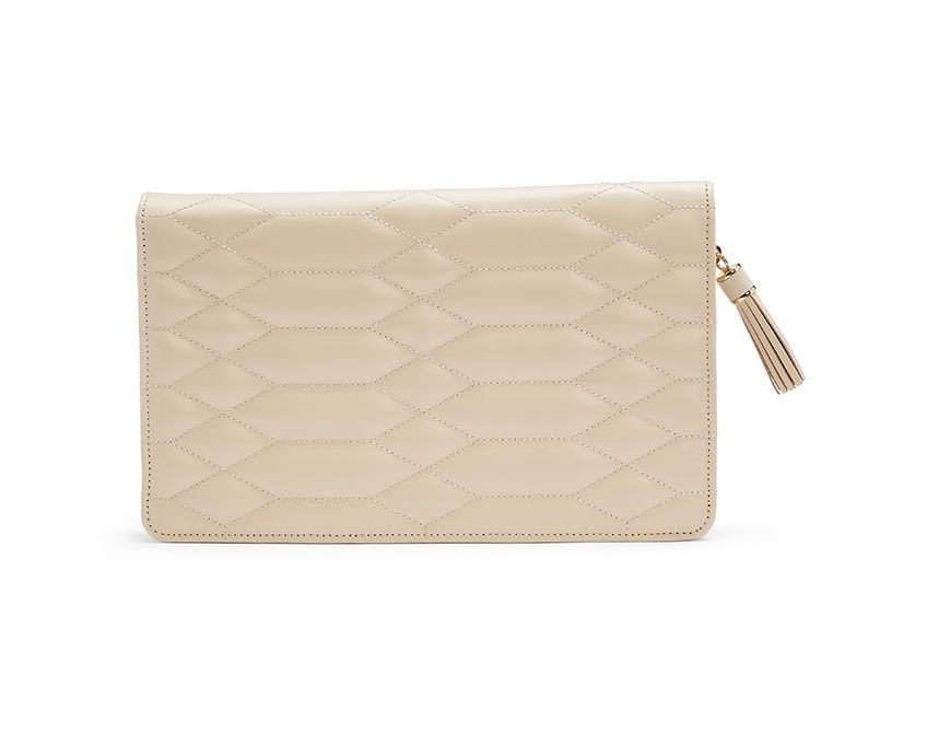 Wolf1834 | Leren groot sieradenetui ivoor | Caroline