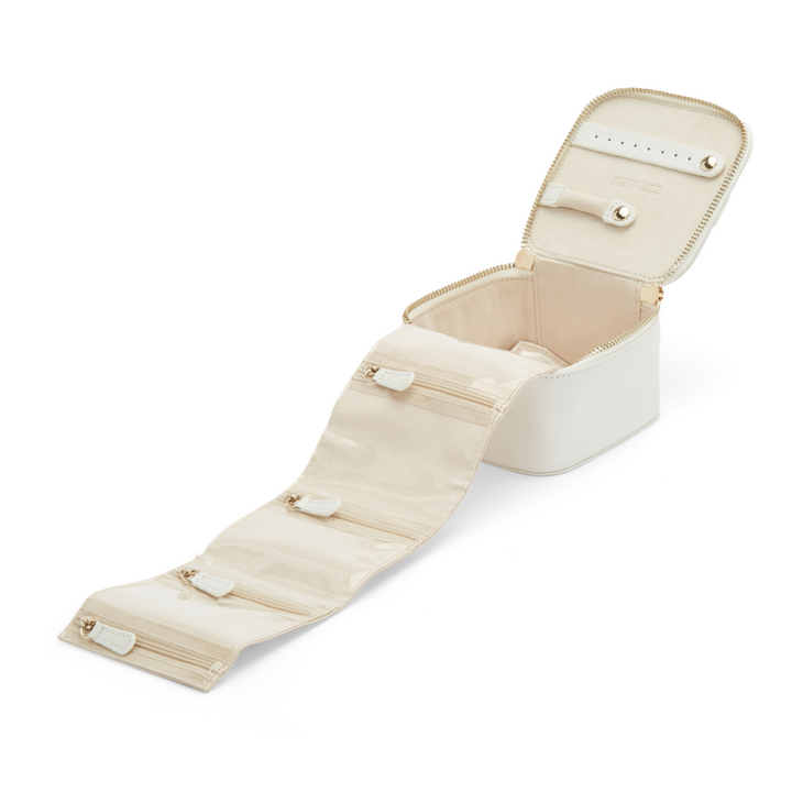 Wolf1834 | Wit lederen sieraden reis kubus | Maria