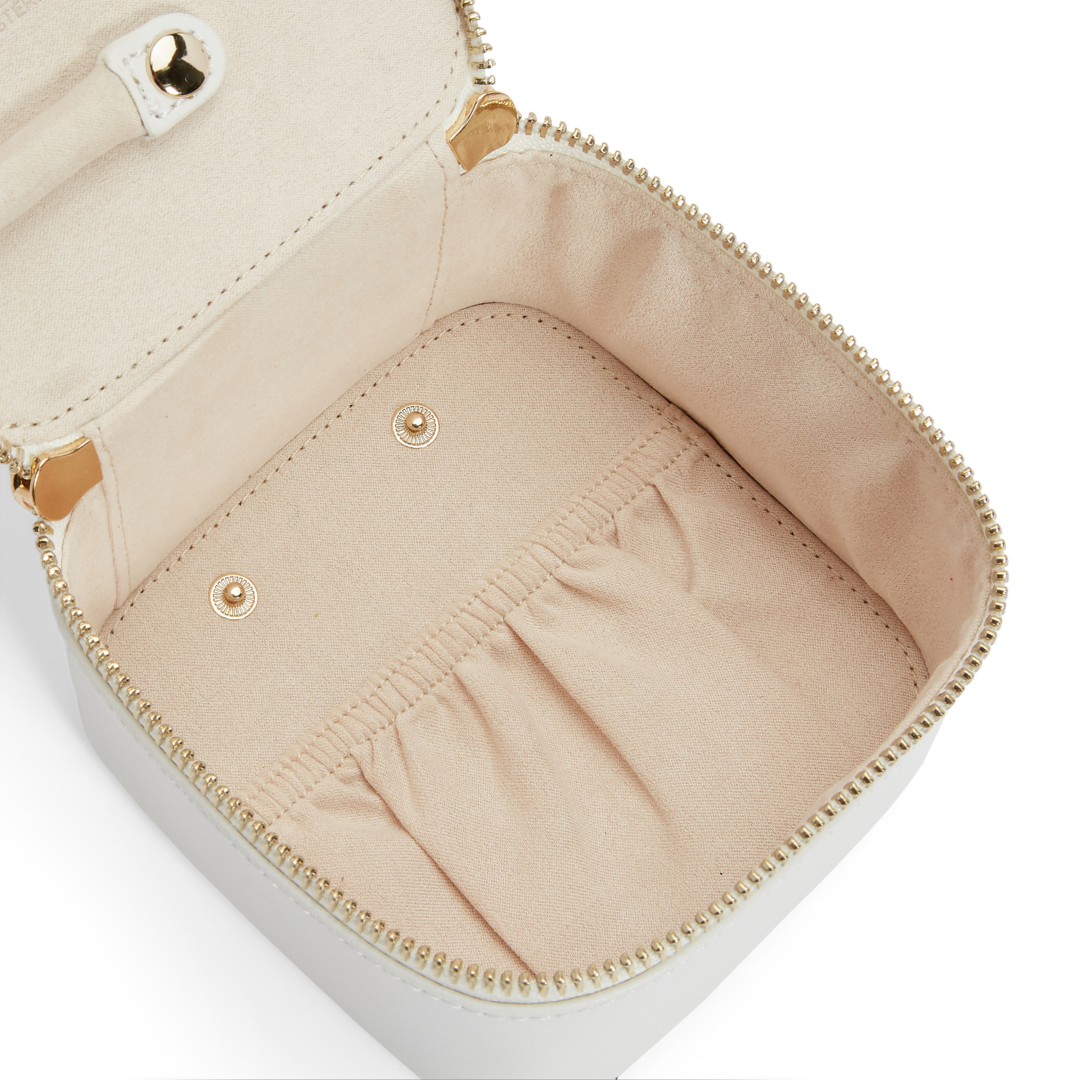 Wolf1834 | Wit lederen sieraden reis kubus | Maria