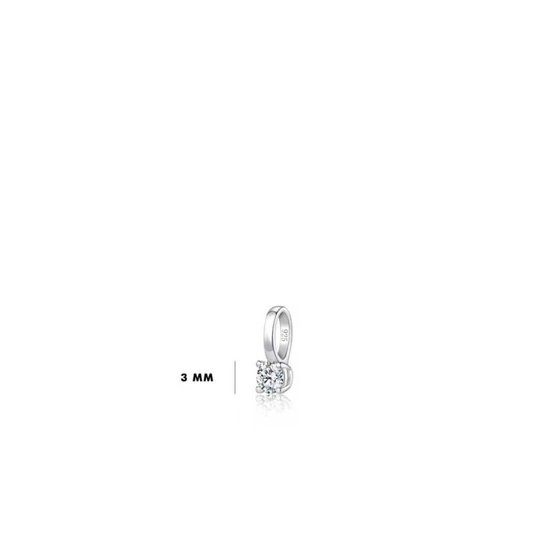 Zilveren hanger met 0,12ct labgrown diamant