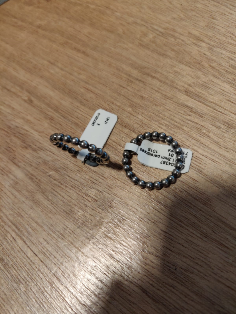 zilveren pareldraad ring, 3mm | 19121