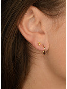 Jackie Gold | 14 karaat geelgouden platte ringvormige oorstekers | Oval Flat